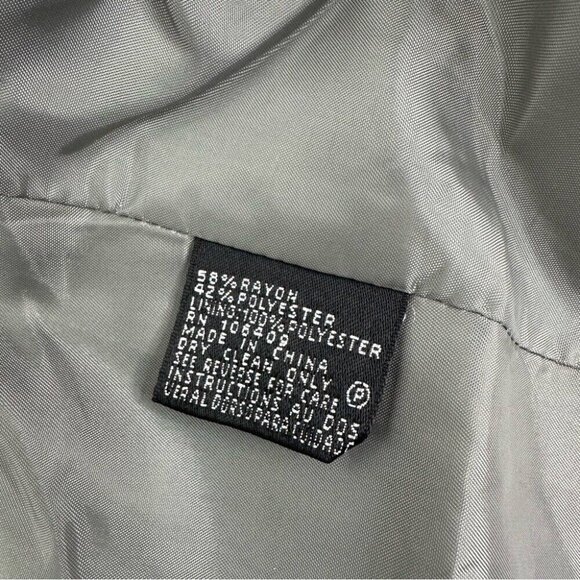 Tahari ASL Women's‎ Gray Green Pinstripe One Button Business Career Blazer 6/C37 - Picture 10 of 13